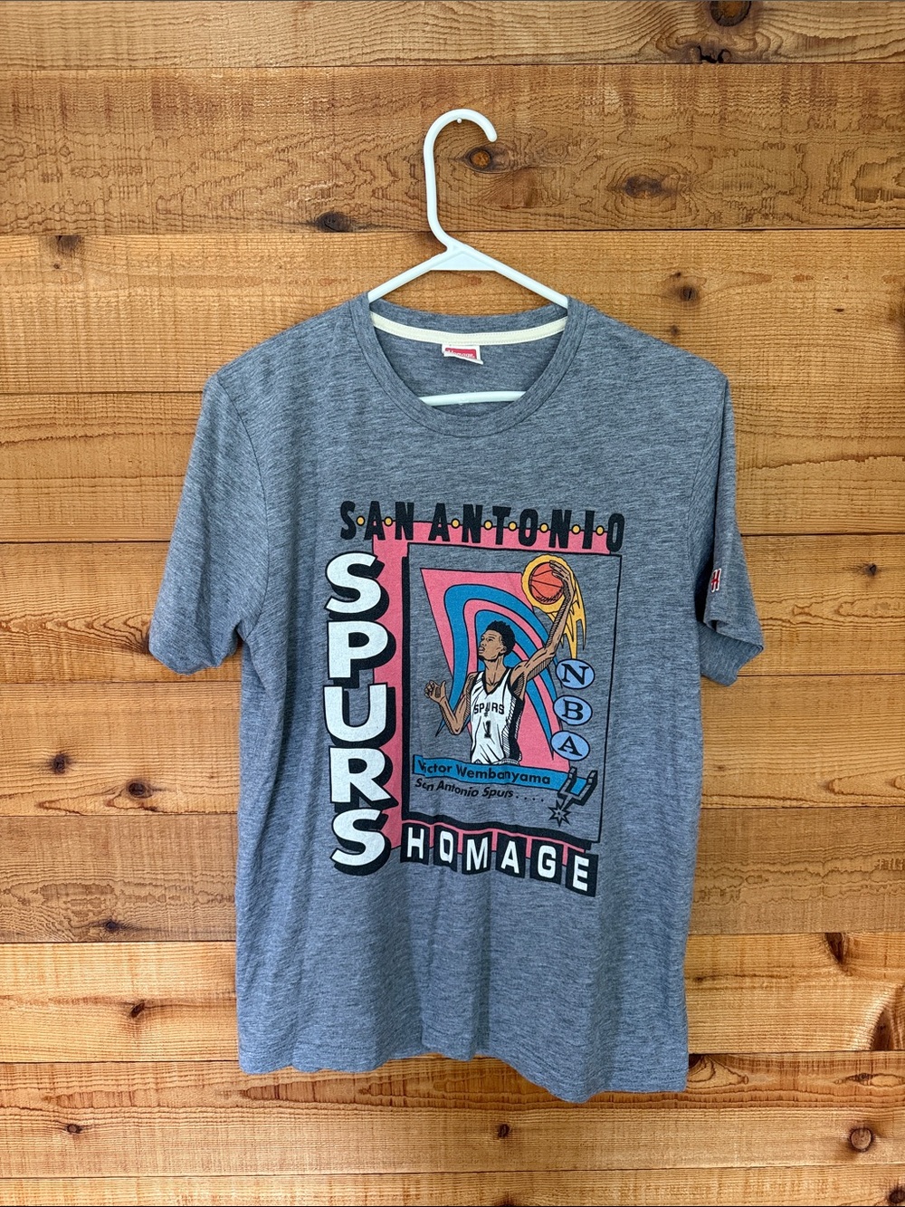 HOMAGE Grey San Antonio Spurs Graphic Short Sleeve Tee